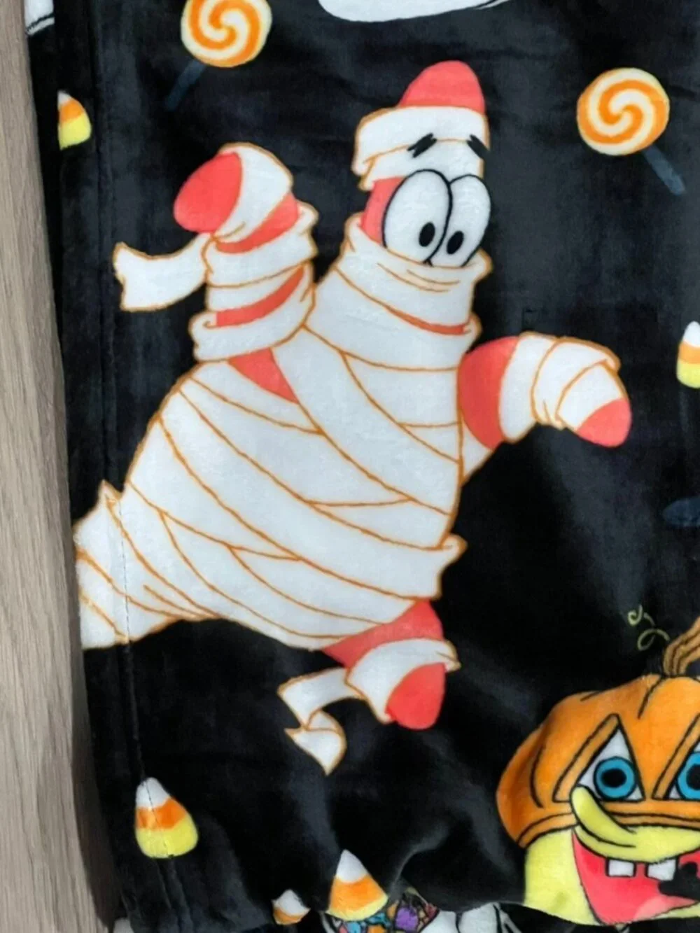 Nickelodeon SPONGEBOB SQUAREPANTS HALLOWEEN Throw Blanket 50x70 Black Mummy 2026